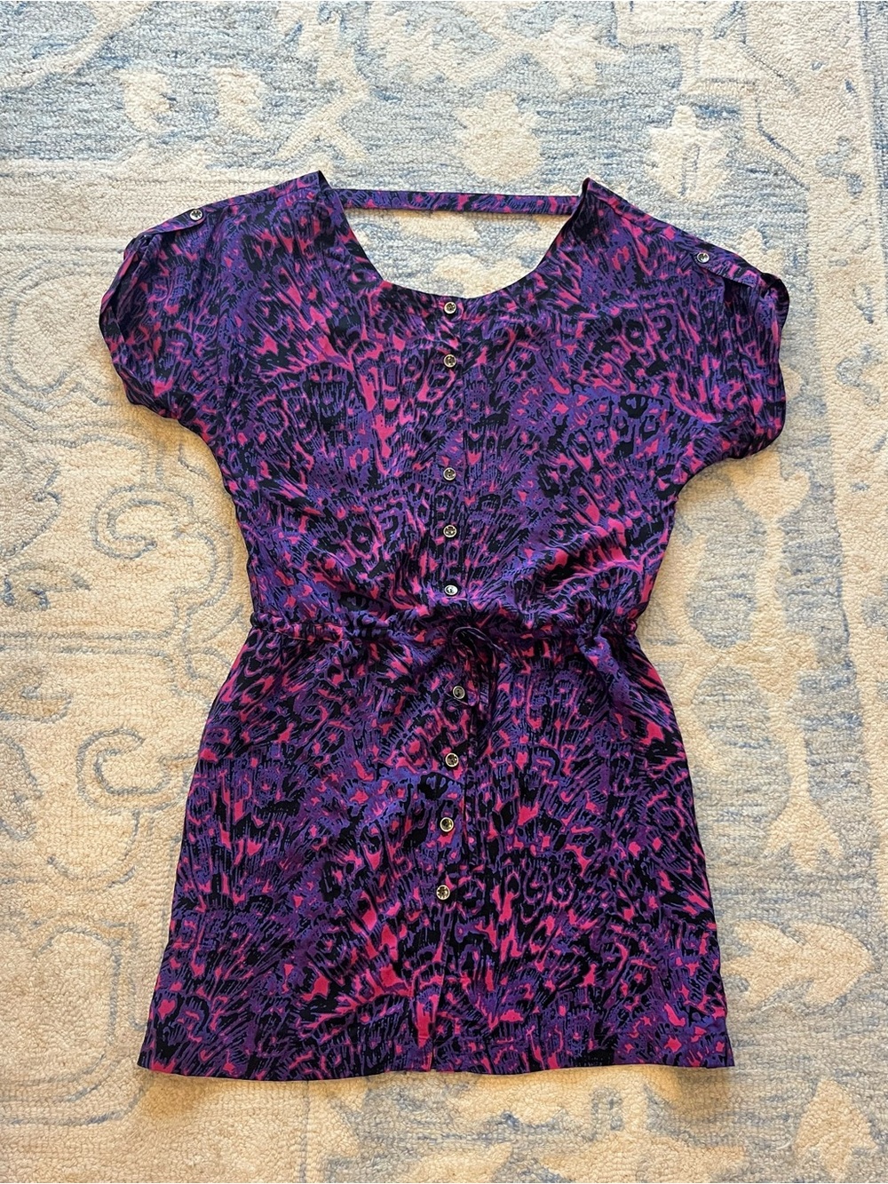Twelfth Street by Cynthia Vincent Button-Front Short Sleeve Dress